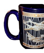 World War II Coffee Mug Army Air Corps Navy Blue &amp; Gold Dresden Tokyo Be... - $32.12