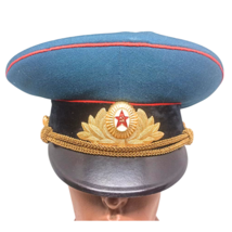Chapeau défilé russe visière officier soviétique casquette insigne unifo... - $39.10