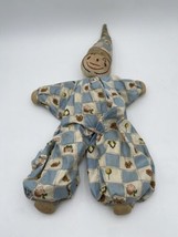 Vintage Folk Art Creepy Clown Plush Large 21&quot; Doll Handmade - $13.99