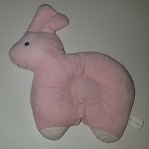 Pink Bunny Rabbit Lovey 11&quot; Plush Stuffed Baby Toy Soft Fleece Flat Girl... - £9.82 GBP