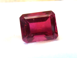 Blazing Red Triplet Quartz Octagon 11x9x7mm 6.03 cts.  Natural Gemstone - £30.36 GBP