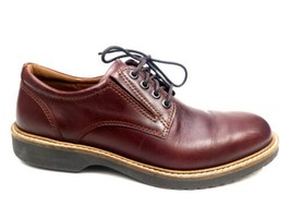 Ecco Shoes Ian Casual Tie Oxford Mens Size 40 US 6-6.5 Lace Up Brown Lea... - £39.38 GBP