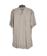 Oleg Cassini Men&#39;s Button Up Short Sleeve Dress Shirt Size 18 1/2 Tall - $14.19