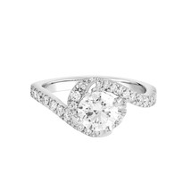 1.60 Carat Round Lab Grown Diamond Solitaire Ring 14K White Gold Women VVS-VS-FG - £894.84 GBP