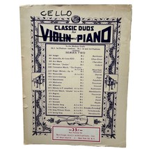 Elegie Melody Op 10 Sheet Music Duos Vintage Piano Violin Cello 1922 Massenet - £7.95 GBP