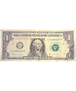 $1 One Dollar Bill 54884460, Howell, MI, ZIP 48844, Gas Pump misprint - £3.92 GBP