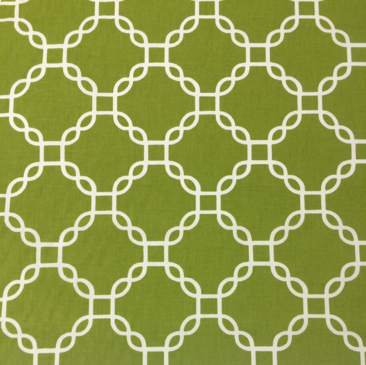 GOLDING FABRICS CRISS CROSS ALOE GREEN TRELLIS GEOMETRIC FABRIC BY THE YARD 54"W - $6.20