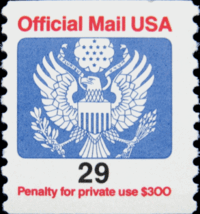 1991 29c Eagle Official Mail USA Red &amp; Blue Scott O145 Mint F/VF NH - $1.48