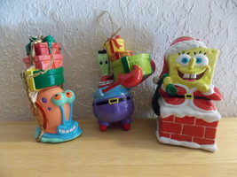 2004 SpongeBob SquarePants 3pc. Christmas Ornaments - £18.83 GBP