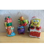 2004 SpongeBob SquarePants 3pc. Christmas Ornaments - £18.87 GBP