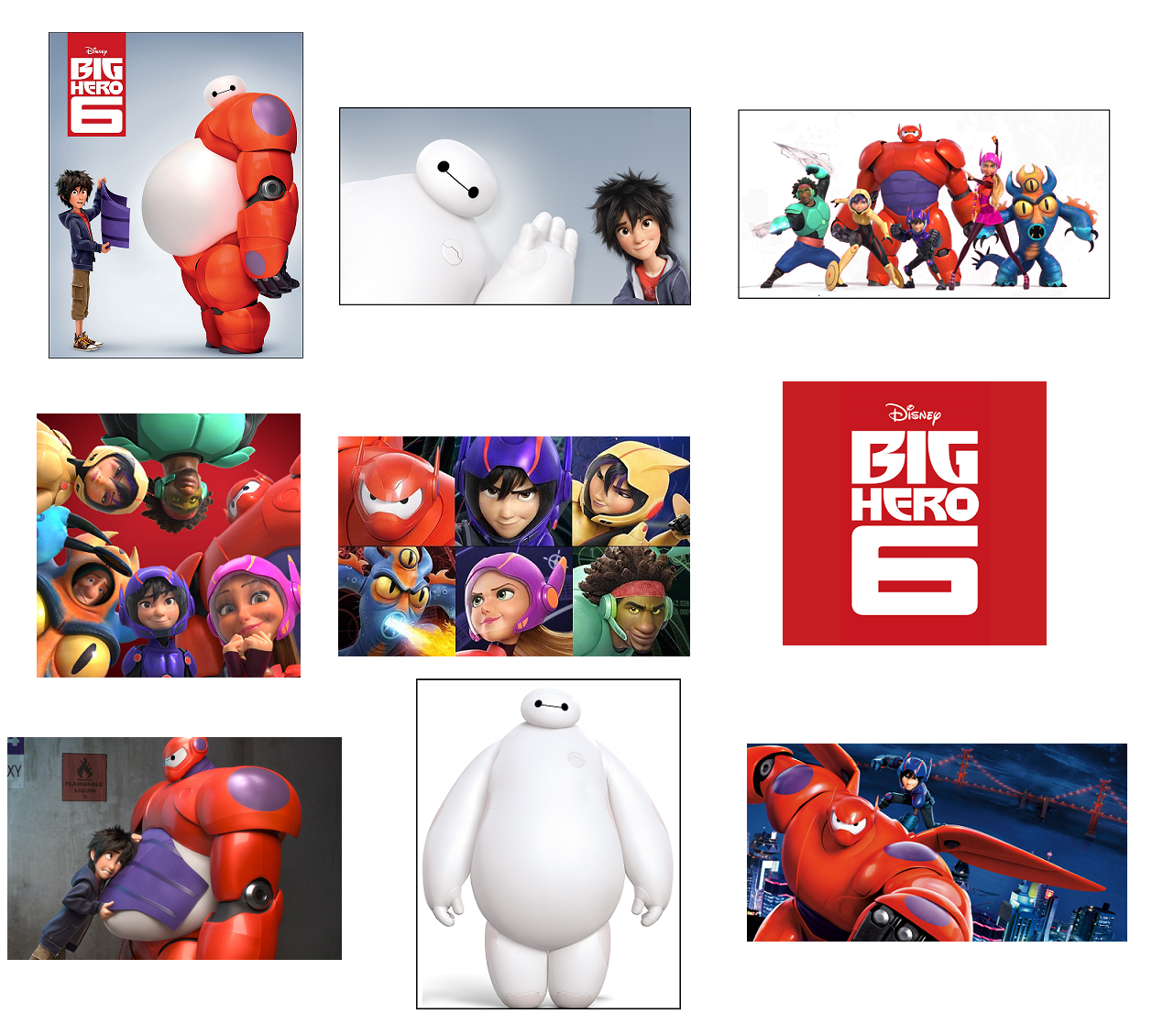 Primary image for 9 Big Hero 6 Stickers, Party Supplies, Labels, Decorations, Birthday, Baymax
