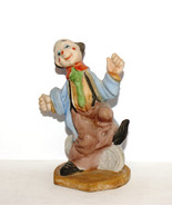 Funny Ceramic Vintage Clown  Figurine, Retro collectible, Colourfull, Retro - $11.00