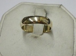 14k Yellow Gold Wedding Anniversary Band 5 mm Men&#39;s Ladie&#39;s Sz 8.75 Ring... - £180.48 GBP