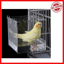 Acrylic Bird Bathtub - Convenient Hanging Bath Option for Budgerigars &amp; ... - $29.69