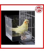 Acrylic Bird Bathtub - Convenient Hanging Bath Option for Budgerigars &amp; ... - $29.69
