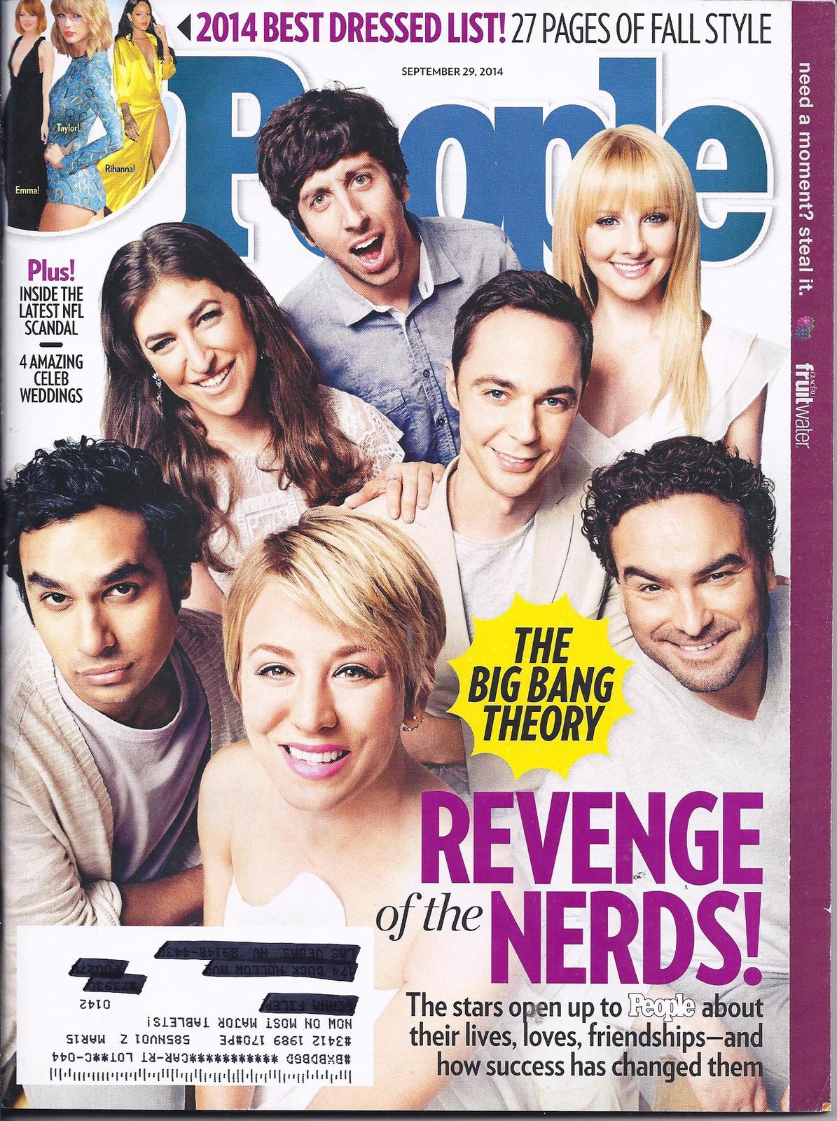 THE BIG BANG THEORY @ People Magazine Sept  29, 2014 - $2.95