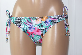 NEW Raisins Multicolor Floral Sweet Pea Tie Side Hipster Bikini Bottom Small S - £5.67 GBP