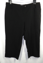 Calvin Klein Women&#39;s Size 12 Black Mid Rise Dressy Capri Pants - $16.49