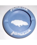 JAMAICA BLUE SOUVENIR ASHTRAY WEDGEWOOD LIKE MATERIAL - $31.26