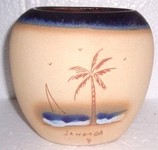 Jamaica Handmade Red Clay Sand Finish Ceramic Vase By Sp - £45.80 GBP