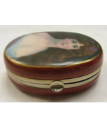 Vintage Porcelain 1910 Rossetti Portrait Oval Hinged Lid Jewelry Trinket... - $44.54