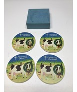 Vintage “Moooory Christmas” Cow Hand Painted Coasters 1988 KG RR70 - £16.66 GBP