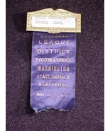 1941 National District Postmasters Washington Convention Pinback Ribbon ... - £9.40 GBP