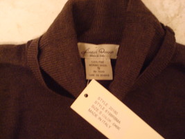 Small BrownTurtleneck Italian Merino Wool Sweater by Linea Donna  MSRP $... - $78.99