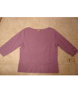 Medium Investments Fine Cashmere Sweater Lilac Boat Neckline NWT  3/4 sl... - $44.99