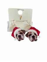V Foxy Collection women&#39;s bull dog santa holiday earrings size One Size - $29.70
