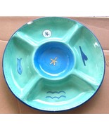 K.I.C BRUSHES HANDPAINTED STONEMITE LG CHIP &amp; DIP PLATE - $28.92