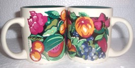 K. I. C. Handpainted Fruit Designed Ceramic mugs by Franco - $36.24