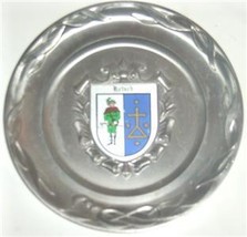 KETSCH GERMANY COAT OF ARMS PEWTER DECORATIVE PLATE - $64.89