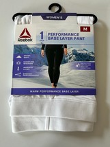 Reebok Women&#39;s Warm Performance Base Layer Pants Size Medium White Brand... - $7.86