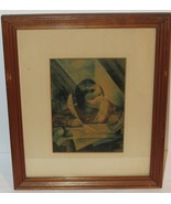 Vintage Framed Color Lithograph by David Berger - $7.91