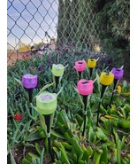 (8 Pcs) Solar LED Tulip - Assorted Color - Yard Art - £14.66 GBP