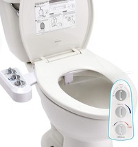 Hibbent Toilet Seat Bidet With Self Cleaning Dual Nozzle, Hot And Cold Water - £59.20 GBP