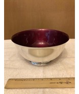 Reed &amp; Barton Silver Bowl 8&quot; Red Enamel 1945 #104 circle A vtg antique p... - $5.00