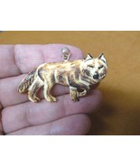 j-wolf-31 BROWN WOLF walk aceh bovine bone carving Wolves pendant JEWELR... - $46.16 CAD
