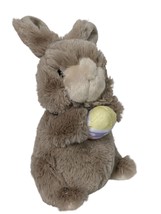 Gund Lil Whispers Gray Easter Bunny Holding Easter Egg Stuffed Animal 4061378 9&quot; - £16.61 GBP