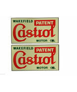 CASTROL WAKEFIELD MOTOR OIL VINTAGE STICKER - SET OF 6 PVC STICKERS - £11.59 GBP