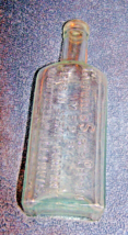 Vintage Caldwell&#39;s Syrup Pepsin Clear Glass Bottle-Monticello, Illinois-Lot 4 - £13.79 GBP