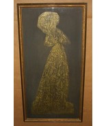 LADY MARGARET PEYTON I GOLD RUBBING LITHO PRINT ENGLAND - $394.56 CAD
