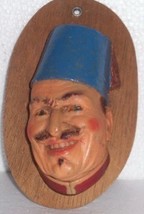 Lefton &quot;Arabian Man&quot; Mold Chalk Character Head Plaque - £28.56 GBP