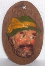 LEFTON POTTERY &quot;FISHERMAN&quot; MOLD CHALK HEAD PLAQUE RARE - $36.31