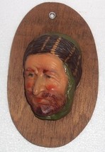 LEFTON POTTERY &quot;MAN&quot; MOLD CHALK HANGING WALL PLAQUE - $36.59