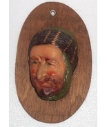 LEFTON POTTERY &quot;MAN&quot; MOLD CHALK HANGING WALL PLAQUE - $36.59