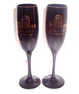 LIBBEY TREASURE ISLAND CHAMPAGNE MIRAGE BLACK GLASSES - $63.93