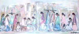 Ted DeGrazia &quot;Navajo Fair&quot; Full Color Large Framed &amp; Matted Art Print - £304.64 GBP