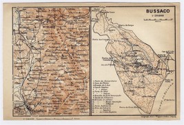 1913 Original Antique Map Of Bussaco Serra Do Bucaco / Portugal - £17.13 GBP